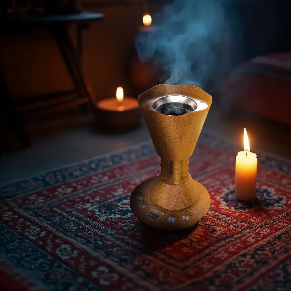مبخرة كهربائية جرين ليون مجلس - خشبية