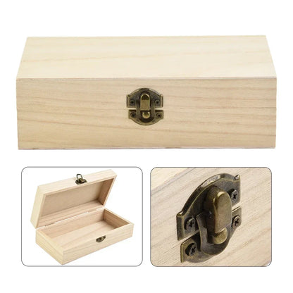 صندوق هدايا خشبي بتصميم عتيق بنمط تفحيم، مستطيل الشكل، منظم لتخزين دبابيس الشعر والمجوهرات والتذكارات وديكور المنزل