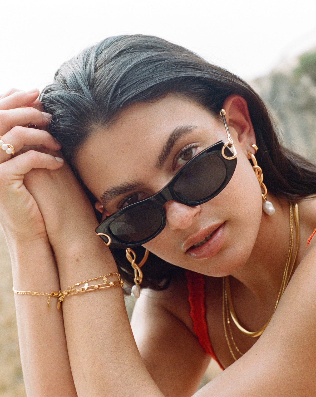 نظارة شمسية بيضاوية Le Specs Hydrus Link | أسود