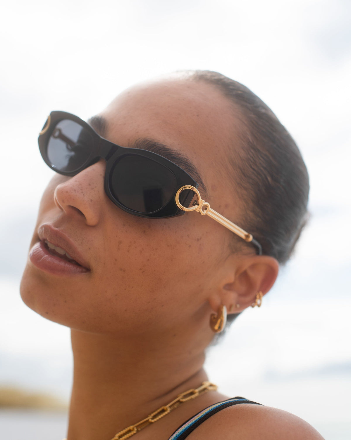 نظارة شمسية بيضاوية Le Specs Hydrus Link | أسود